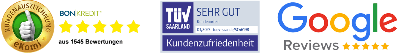 TÜV, Ekomi und Google Siegel
